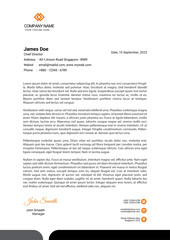 clean modern letterhead design