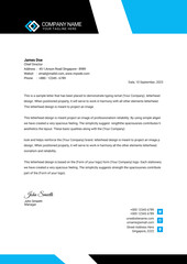 clean modern letterhead design