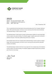 clean modern letterhead design