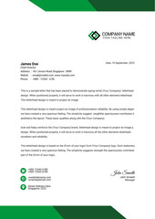 clean modern letterhead design