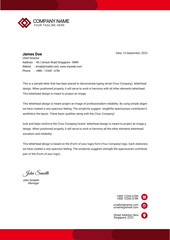 clean modern letterhead design