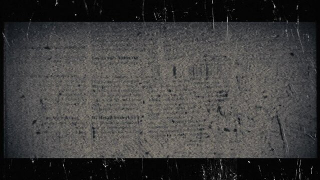 An overlay featuring an old newspaper effect and noise in a seamless loop.