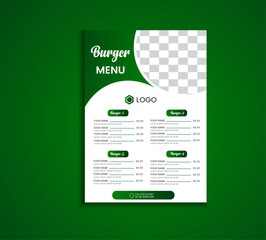 Restaurant restaurent menu template design on chalkboard background vector illustration.