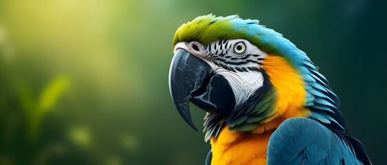 blue and yellow macaw - obrazy, fototapety, plakaty