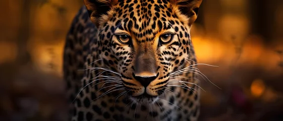 Deurstickers Luipaard close up of leopard