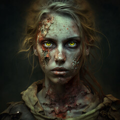 zombie image, in a destroyed world