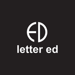 Letter ed logo design vector image - obrazy, fototapety, plakaty