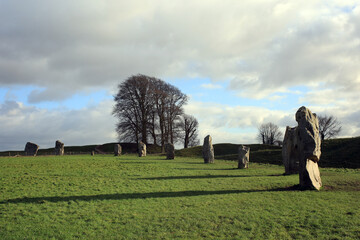 Part of the stone circle at Avebury world heritage site.