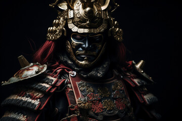 日本の鎧兜姿の侍 - obrazy, fototapety, plakaty