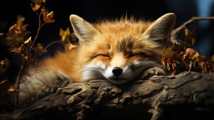Fototapeta premium Fox is sleeping