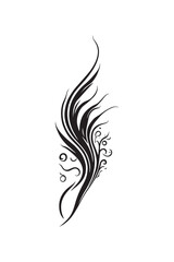 Feather vector graphic design element
