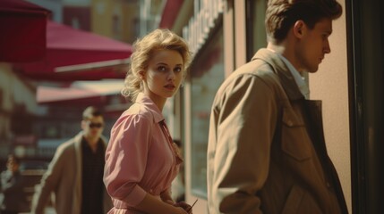 Cinematic Shot of People in a Neighborhood
