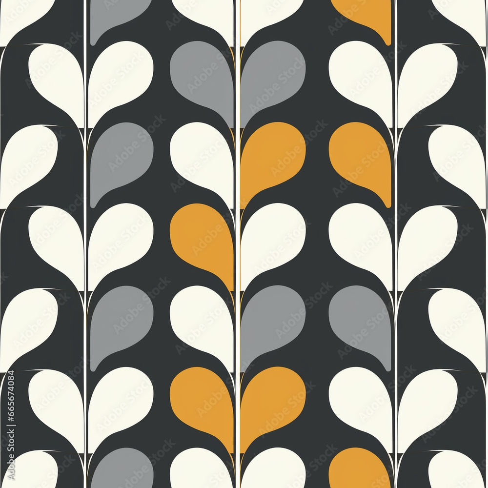 Poster seamless pattern with abstract leaves. clean and simple graphic art based on plant motifs. these pat