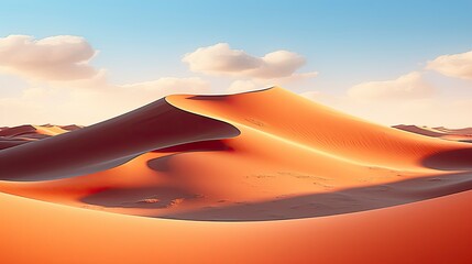 Fototapeta na wymiar Desert with magical sands and dunes as inspiration for exotic adventures in dry climates.