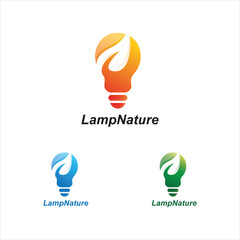 lamp leaf logo modern minimalis