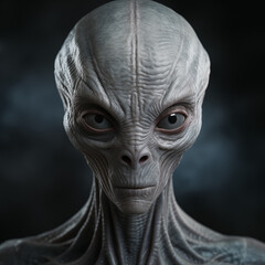 Obraz premium closeup of a grey alien