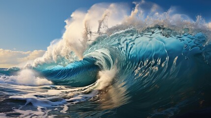 Big sea wave - obrazy, fototapety, plakaty