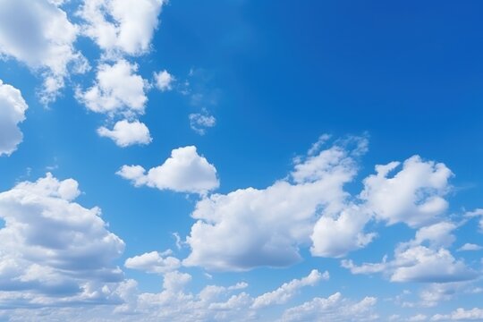 Blue sky background with tiny clouds wallpaper