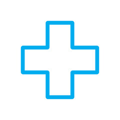 Fototapeta premium Blue medical cross icon