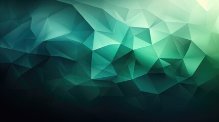 Fototapeta premium Green gradient abstract polygon background