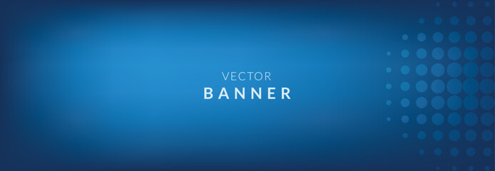 Abstract vector blue banner design template
