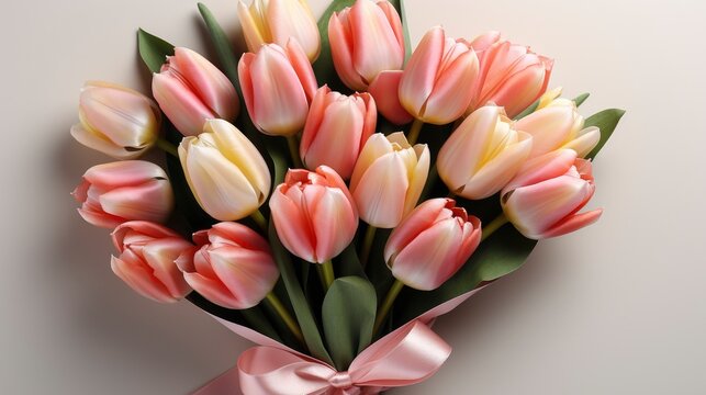 Top View Tulips Giftphotorealistic Photorealistic , Background Image 