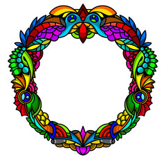 frame with flowers