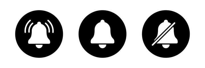 Notification bell icon set