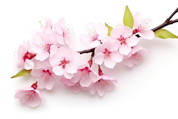 Fototapeta na wymiar Sakura flowers isolated on white background.
