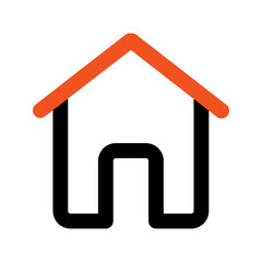 home outline color icon