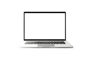 Big laptop with white screen Generative AI