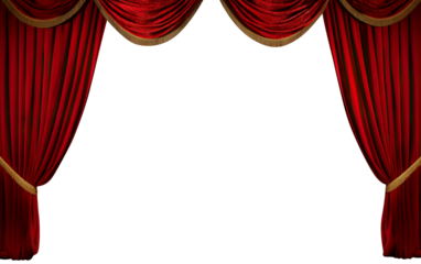 Red stage curtains cut out