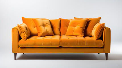 Sleek, contemporary sofa in a minimalist setting, embodying elegance and comfort for modern living spaces