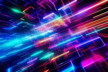 abstract background neon lights speed