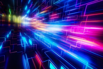 abstract background neon lights speed