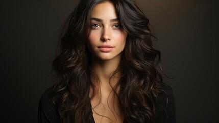 Portrait Young Beautiful Brunette Woman Posing , Background Image , Beautiful Women, Hd