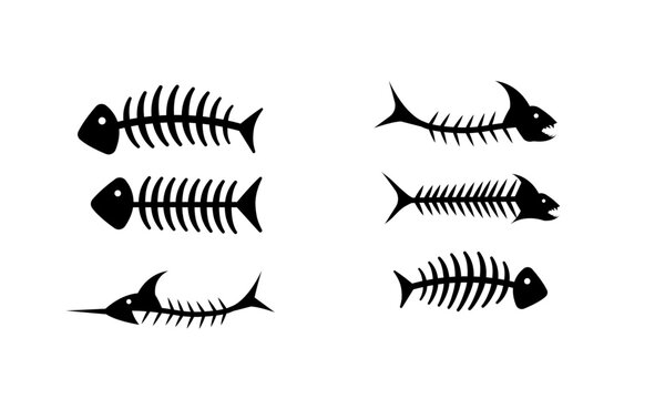 Fish Skeleton silhouettes