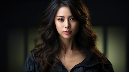 Naklejka premium Portrait Beautiful Young Asian Woman , Background Image , Beautiful Women, Hd