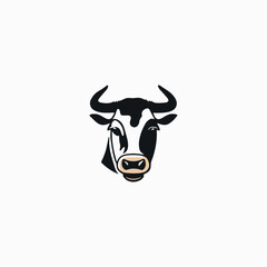Cow head symbol illustration vector