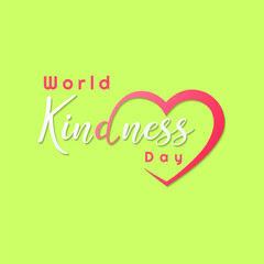 world kindness day, november 13, with simple typography, greeting card post