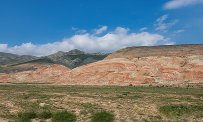 Candy mountains. Looks like a Martian landscape. Xizi, Azerbaijan.