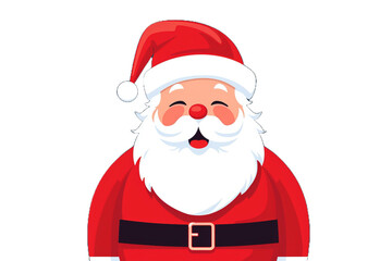 Santa Claus isolated on transparent background. Merry Christmas. Happy New Year. Seasonal Christmas card.