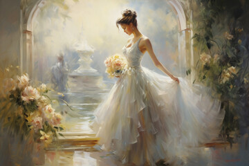 bride in a wedding dress