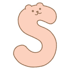 Fototapeta premium bear Zoo Alphabet with cute Animal cartoon Doodle pastel color for kids education invitation card nursery poster