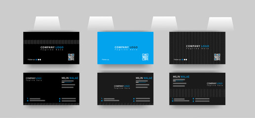 3 business card design template mockup