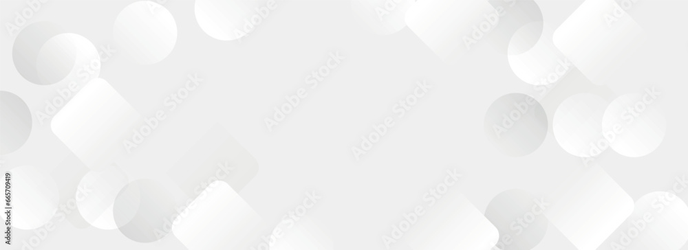 Poster White and grey abstract modern transparency circle presentation background. Vector circles template vector design. Object web design. Round shape. Minimal poster