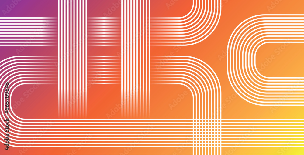 Aufkleber abstract orange and yellow geometric background. dynamic shapes composition. cool background design 