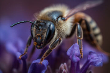 Bee Collecting nectar from flower