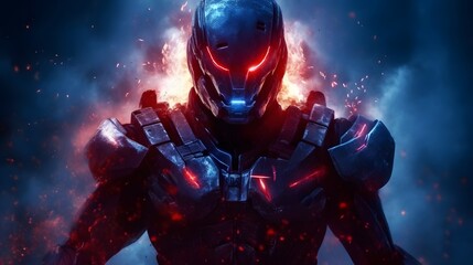Space soldiers in space at war