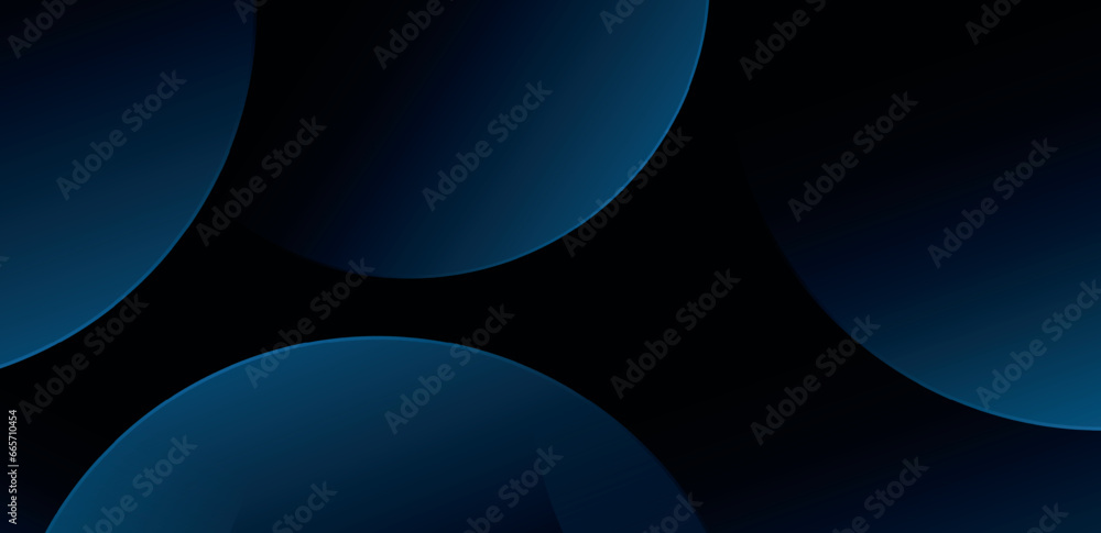Poster dark blue background. geometric abstract background with dark blue circle space futuristic backgroun